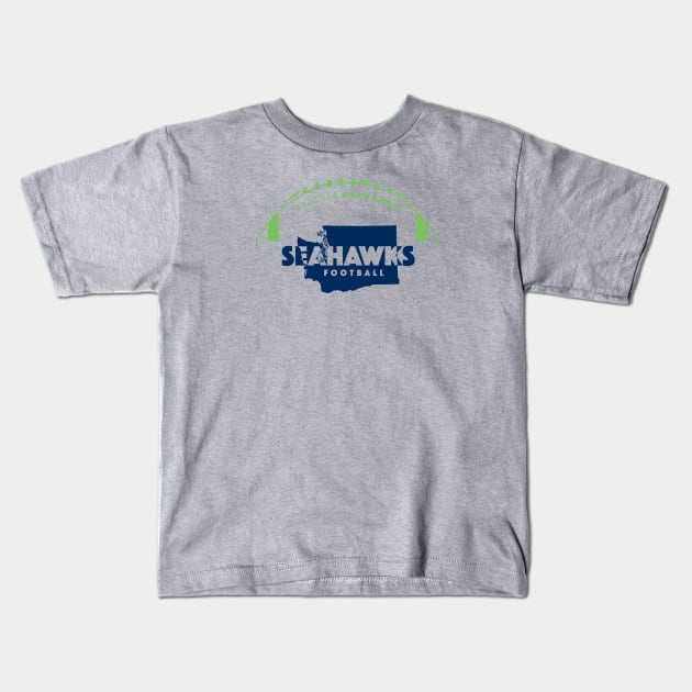 Seattle Seahawks Kids T-Shirt by Crome Studio